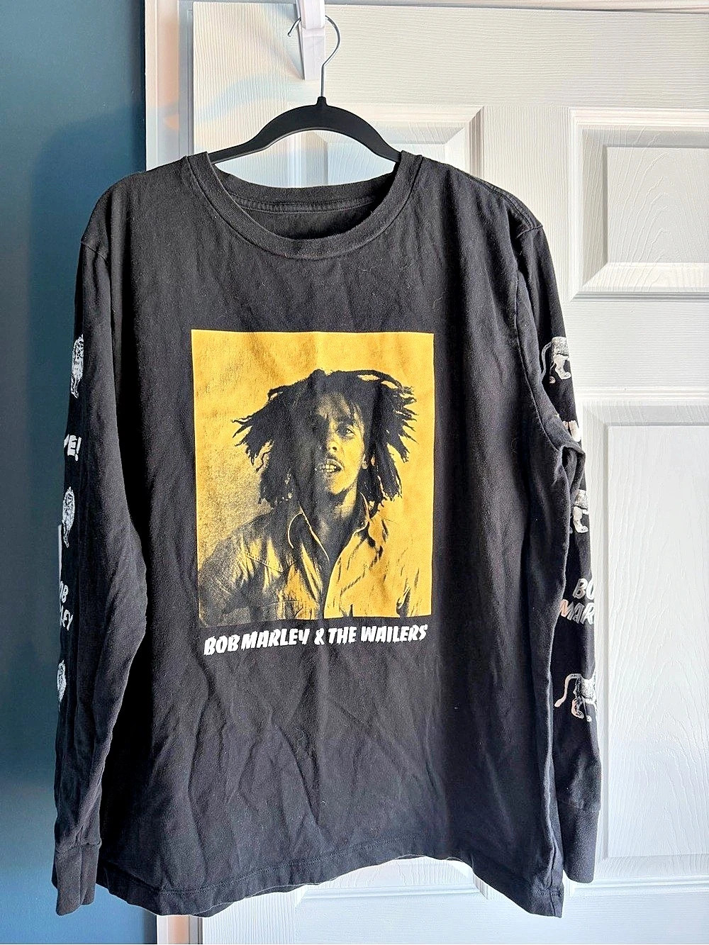 American Eagle Bob Marley & The Wailers Graphic Long Sleeve Tee Black XL